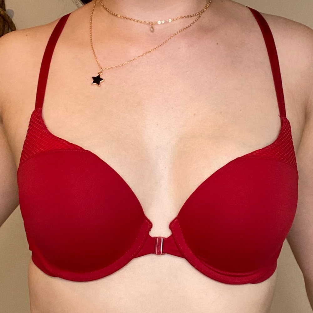 Victoria Secret Red Push Up Bra Size 32C